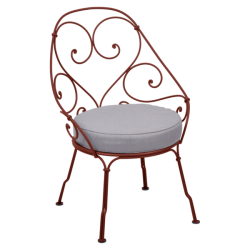 1900 Cabriolet Armchair Red Ochre