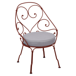 1900 Cabriolet Armchair Red Ochre
