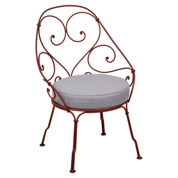 1900 Cabriolet Armchair Red Ochre
