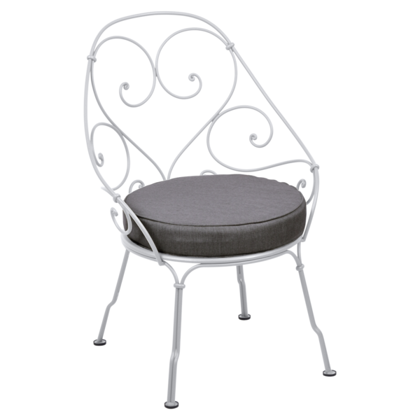1900 Cabriolet Armchair Cotton White