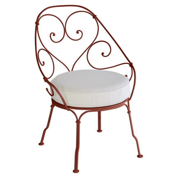 1900 Cabriolet Armchair Red Ochre
