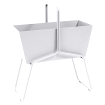 Basket High Planter Cotton White