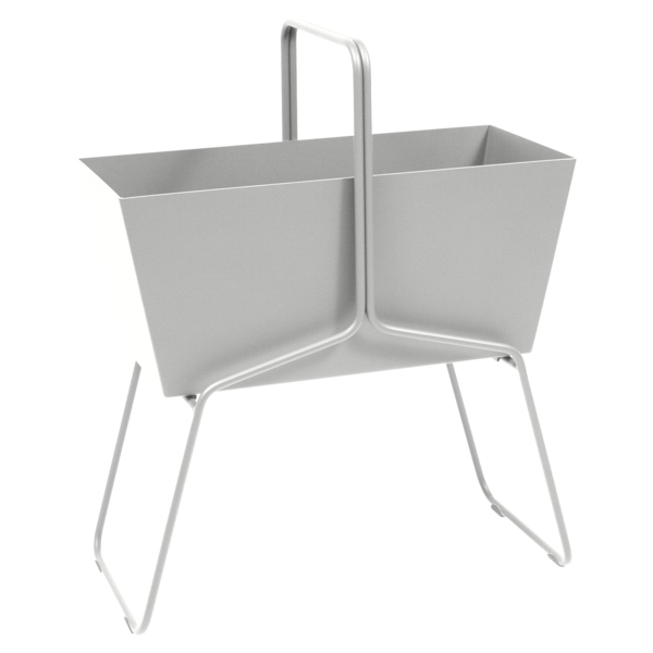 Basket High Planter Steel Grey