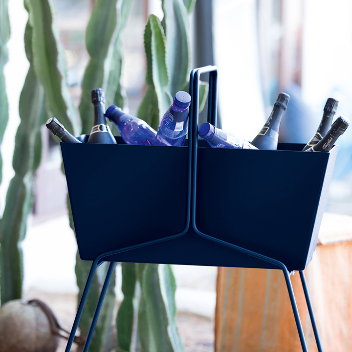 Basket High Planter Clay Grey