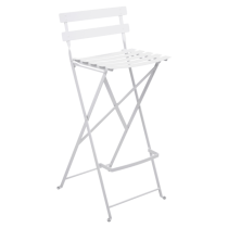 Bistro Foldable Bar Chair Cotton White