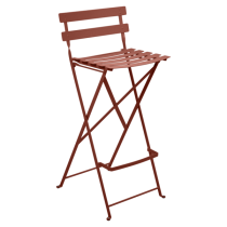 Bistro Foldable Bar Chair Red Ochre