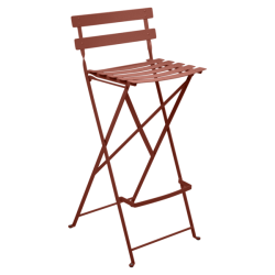 Bistro Foldable Bar Chair Red Ochre
