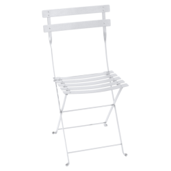 Bistro Metal Chair Cotton White