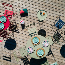 Bistro Metal Chair Clay Grey