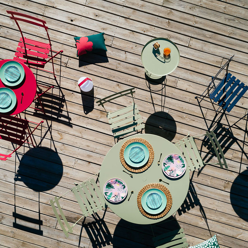 Bistro Metal Chair Clay Grey