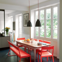 Лавка Bellevie Bench With Backrest Steel Grey