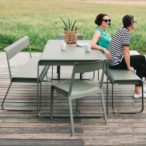 Лавка Bellevie Bench With Backrest Steel Grey