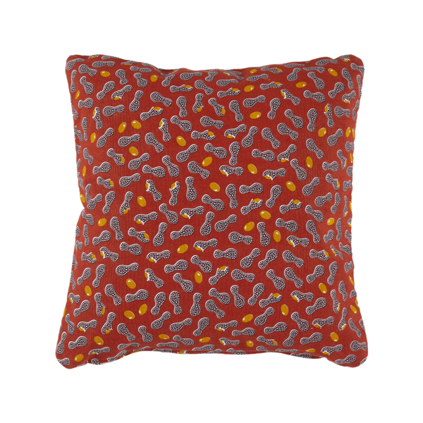 Cacahuetes Cushion 44x44 Red Ochre