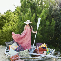 Trefle Cushion 44x30 Red Ochre