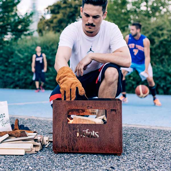 Гриль - вогнище Beer Box Fire Basket rusty