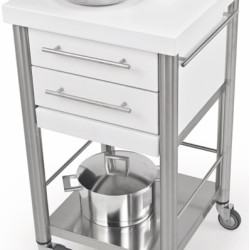 Auxilium Container Acrylic Stone White 500x500x900 Drawer 2