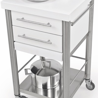 Auxilium Container Acrylic Stone White 500x500x900 Drawer 2