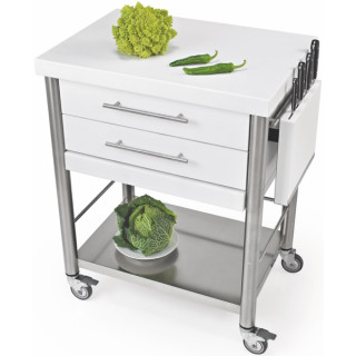 Auxilium Container Acrylic Stone White 700x500x900 Drawer 2