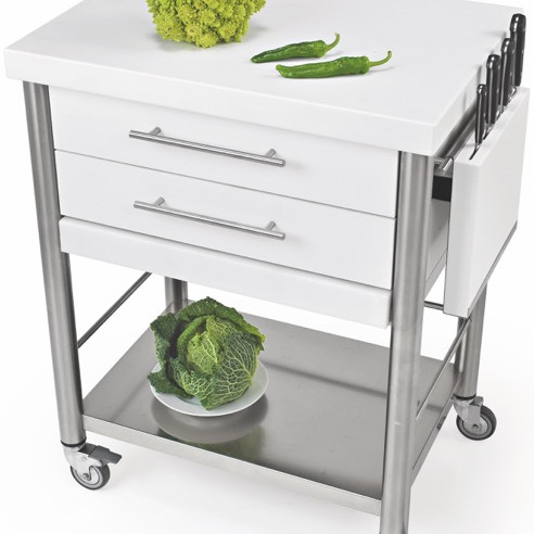 Auxilium Container Acrylic Stone White 700x500x900 Drawer 2