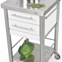 Auxilium Container 2 Acrylic Stone White 500x500x900 Drawer 2