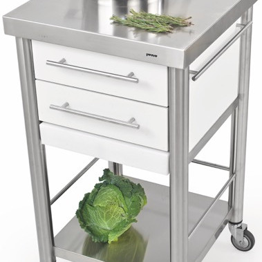 Auxilium Container 2 Acrylic Stone White 500x500x900 Drawer 2