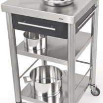 Auxilium Container 2 Acrylic Stone Black 500x500x900 Drawer 1