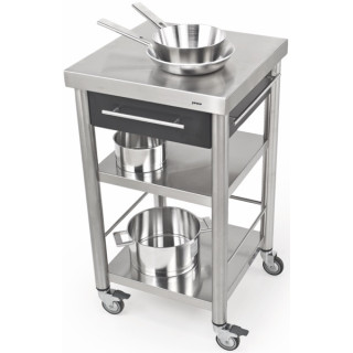 Auxilium Container 2 Acrylic Stone Black 500x500x900 Drawer 1