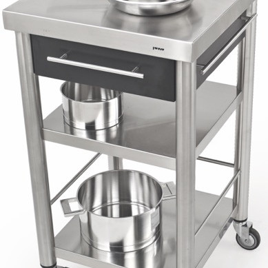 Auxilium Container 2 Acrylic Stone Black 500x500x900 Drawer 1