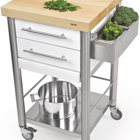 Auxilium Container 3 Acrylic Stone White 500x500x900 Drawer 2