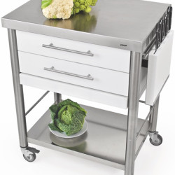 Auxilium Container 2 Acrylic Stone White 700x500x900 Drawer 2