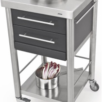 Auxilium Container 2 Acrylic Stone Black 500x500x900 Drawer 2