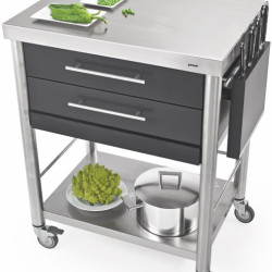 Auxilium Container 2 Acrylic Stone Black 700x500x900 Drawer 2