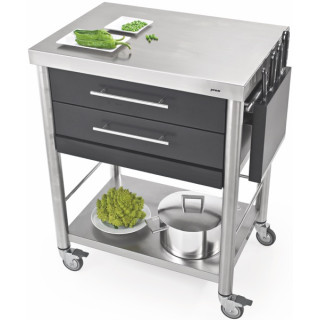 Auxilium Container 2 Acrylic Stone Black 700x500x900 Drawer 2