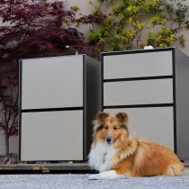 Container stainless steel 658x658х970, три шухляди