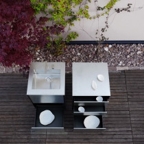 Container stainless steel 658x658х970, дві шухляди