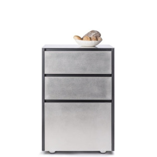 Container stainless steel 658x658х970, три шухляди