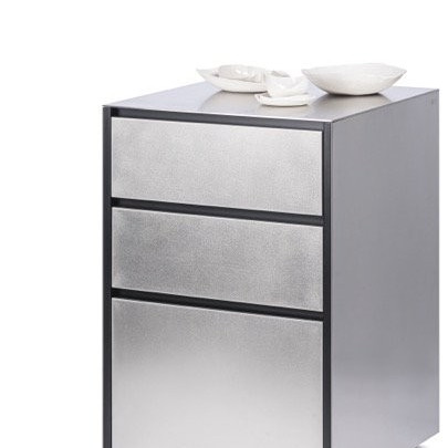 Container stainless steel 658x658х970, три шухляди