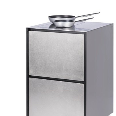 Induction stainless steel 658x658х970, дві шухляди, 2 зони