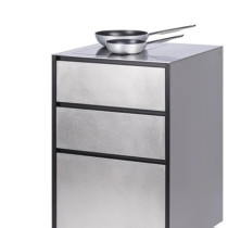 Induction stainless steel 658x658х970, три шухляди, 2 зони
