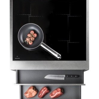 Induction stainless steel 658x658х970, три шухляди, 4 зони