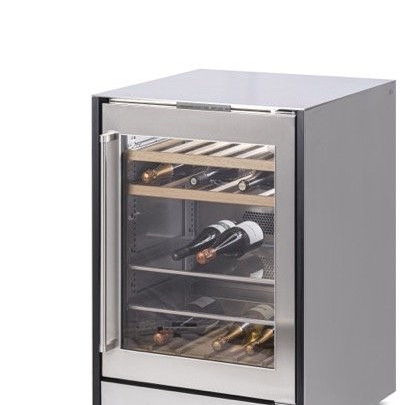 Refrigerator stainless steel 658x658х970, 1 скляні двері