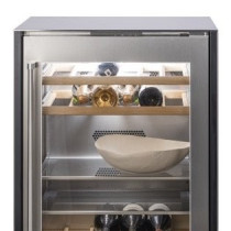 Refrigerator stainless steel 658x658х970, 1 скляні двері