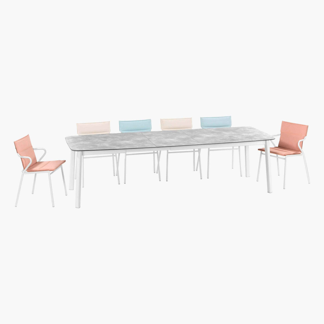 Стіл Ancone Extendable Table 220/280x108 Ciment Alu Kaolin