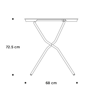 Складний стiл Anytime 68Х64 Black