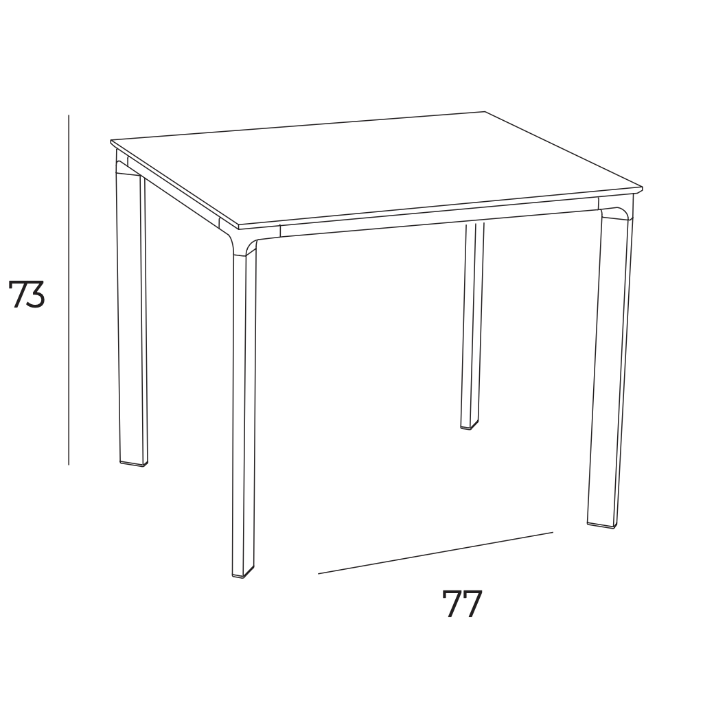Стіл Meet 90x90 White