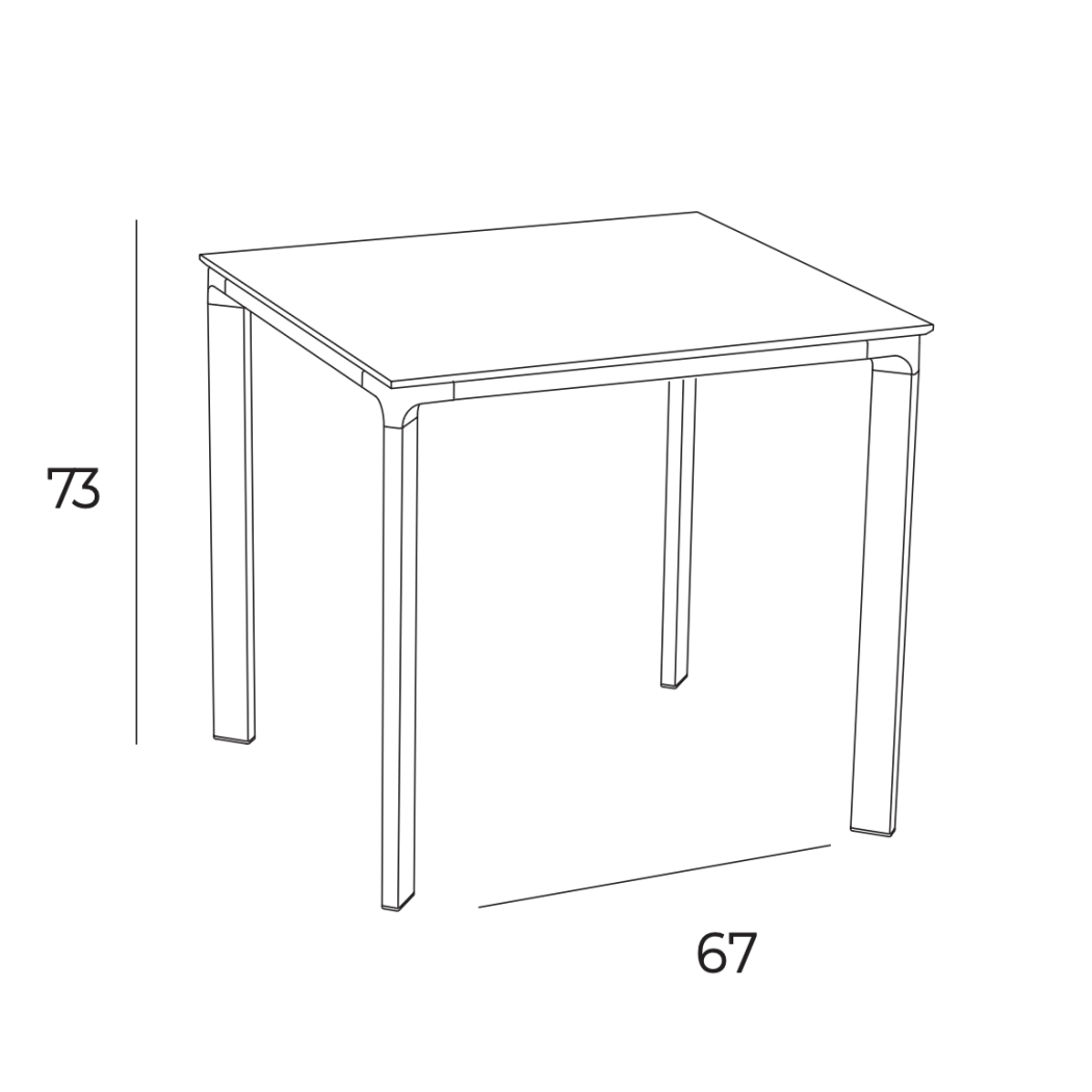Стіл Meet 70x70 White