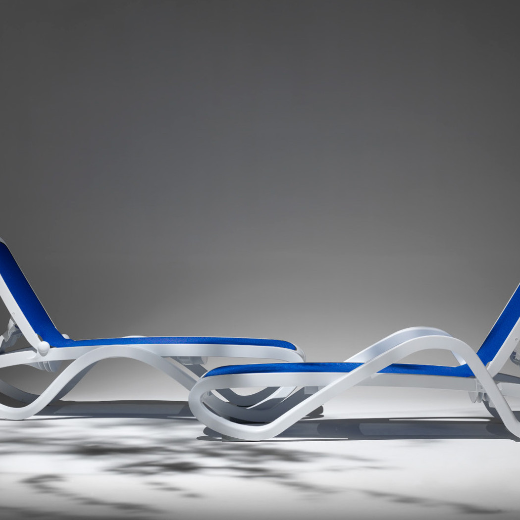 Шезлонг Alfa Bianco Blu