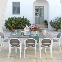 Стiл Alloro 140 Extensible Tortora Vern Bianco