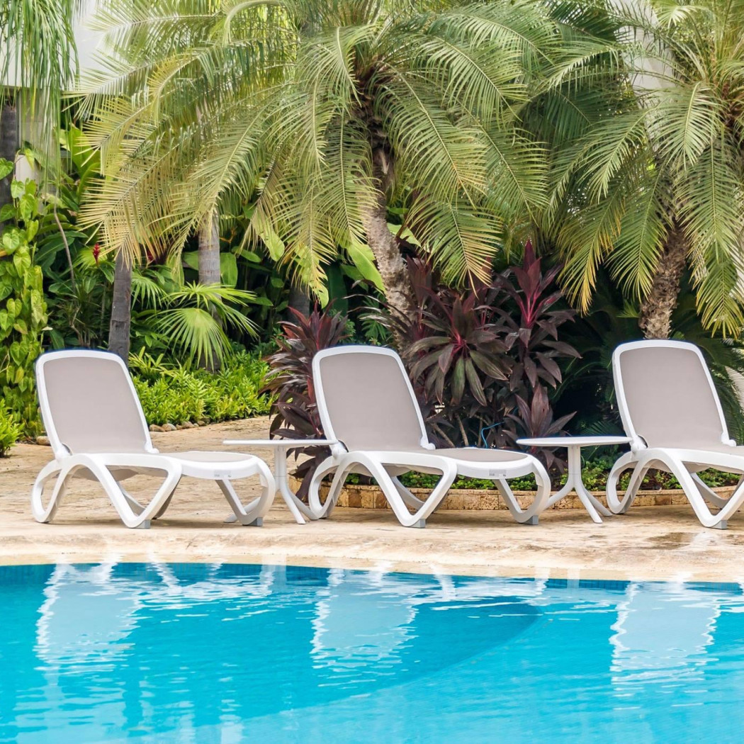 Шезлонг Omega Bianco Tortora