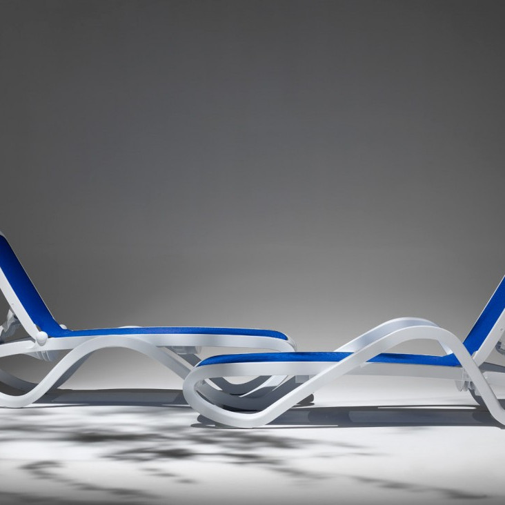 Шезлонг Omega Bianco Blu